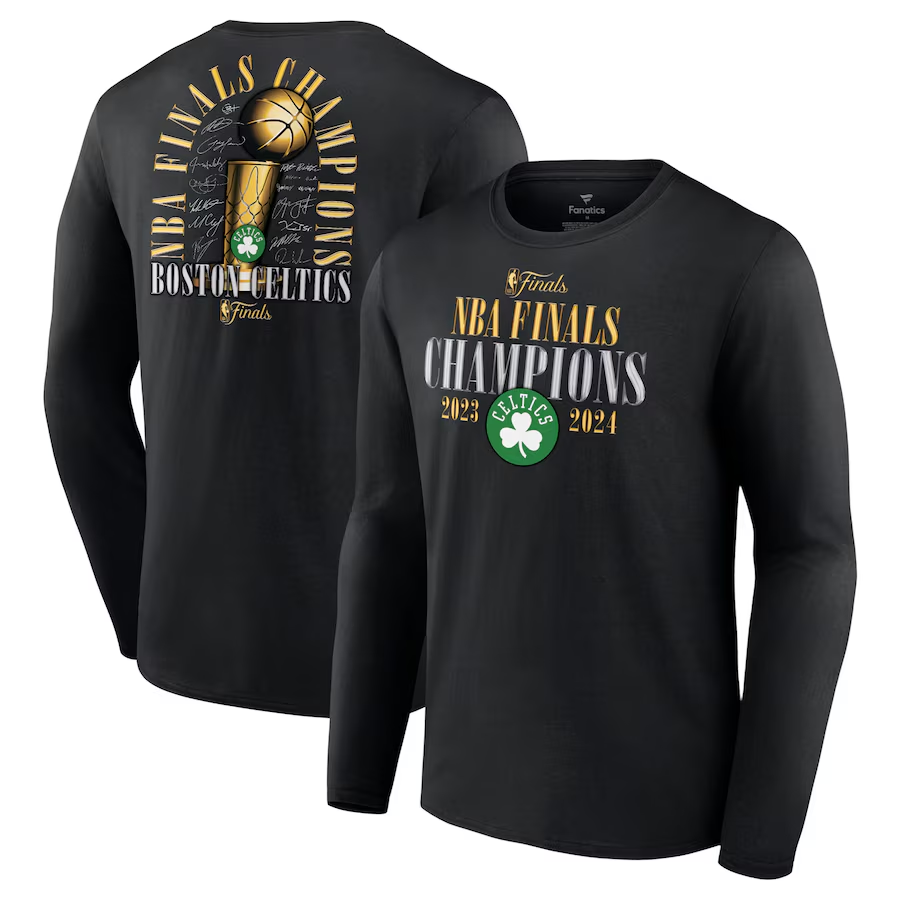 Men NBA Boston Celtics  2024 Champions T shirts black style 24->nba t-shirts->Sports Accessory